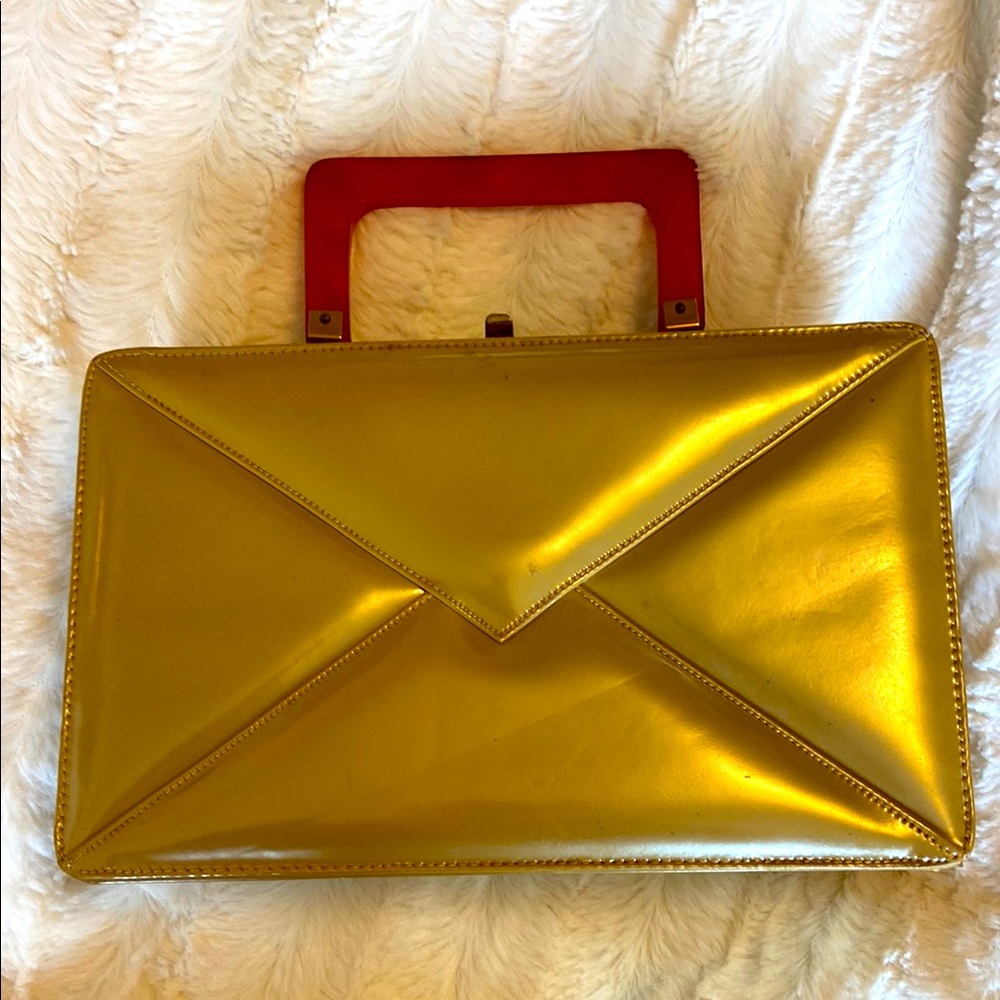 Adorable Gold Vintage Purse 1950s Rockabilly